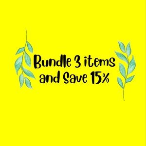 Special offer! Bundle 3 items and Save 15%! ⭐️